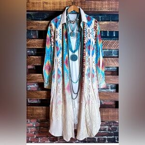 NWT Origami by Vivian remember when fab lace shirt dress